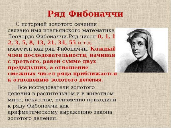 Числа Фибоначчи на графике