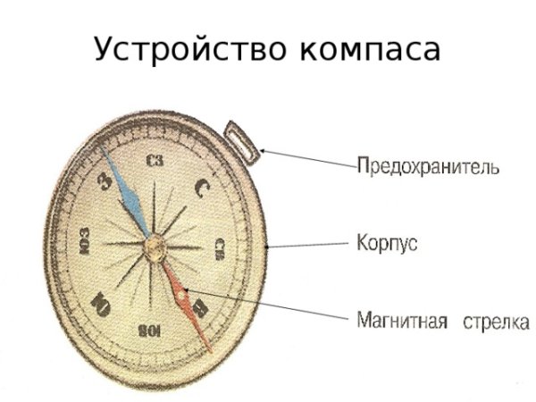 Устройство магнитного компаса