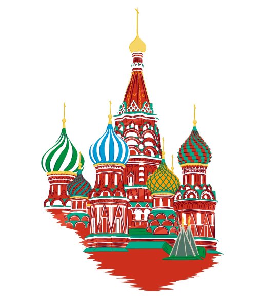 Собор Василия Блаженного силуэт