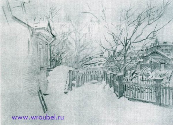 Врубель снег Графика