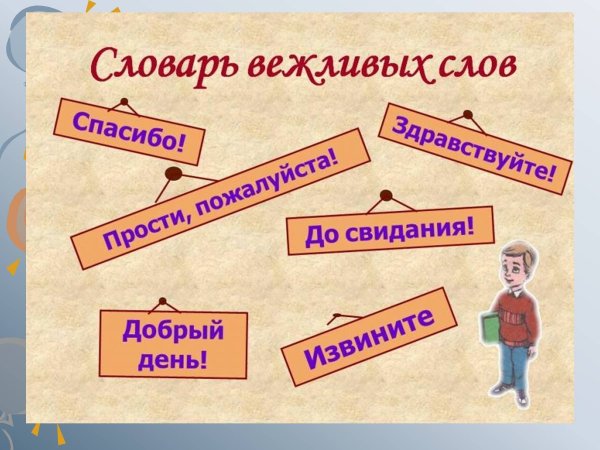 Вежливые слова для детей