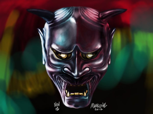 Маска Hannya демон