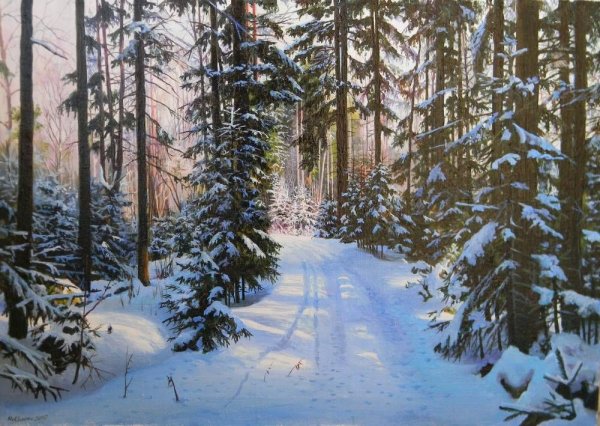 Картины зимний Александр Бабич
