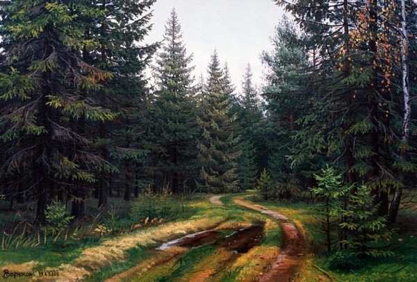 Художник Борис Бессонов зима горы снег