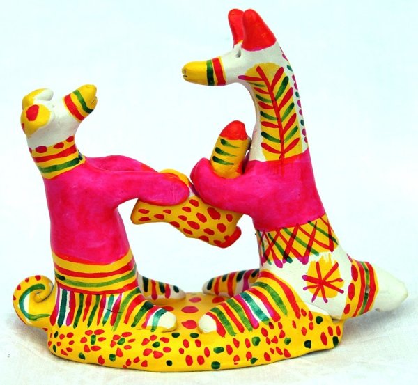 Филимоновская глиняная игрушка элементы росписи