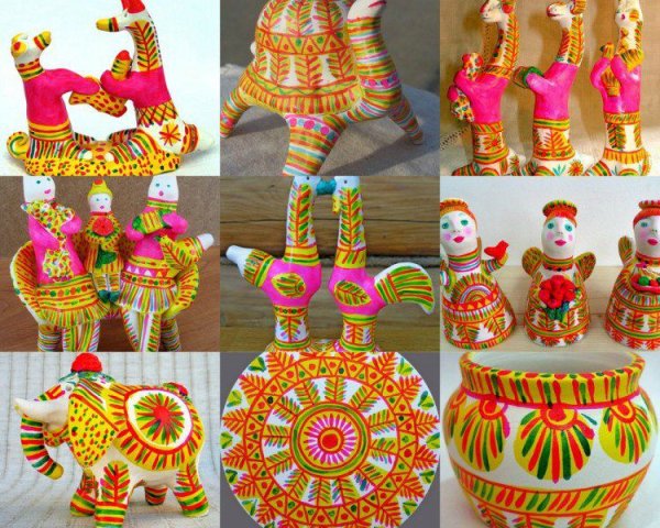 Филимоновская свистулька медведь