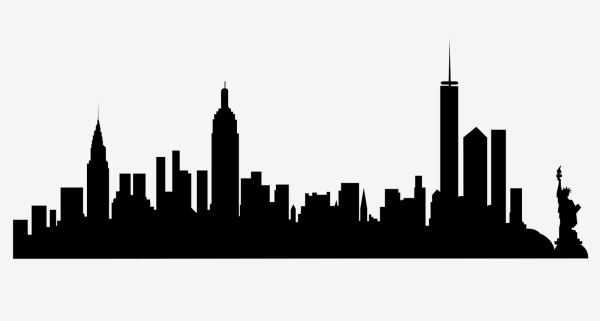 Силуэт города Нью-Йорк New York