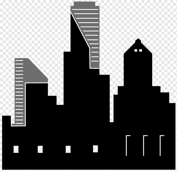 Силуэты домов города