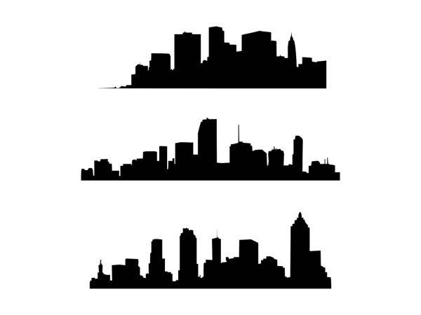Силуэт города Нью-Йорк New York
