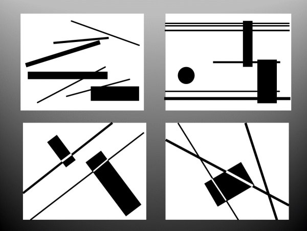Композиция из простых геометрических фигур