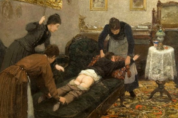 Павел Ковалевский.«порка». 1880 Г.