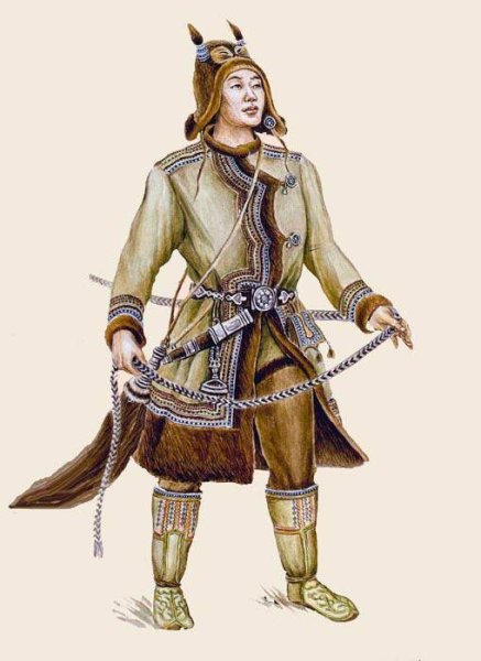 Традиционный костюм якутов мужской