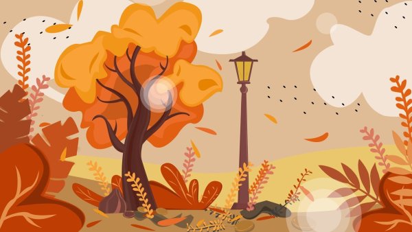 Рисунки осени для срисовки