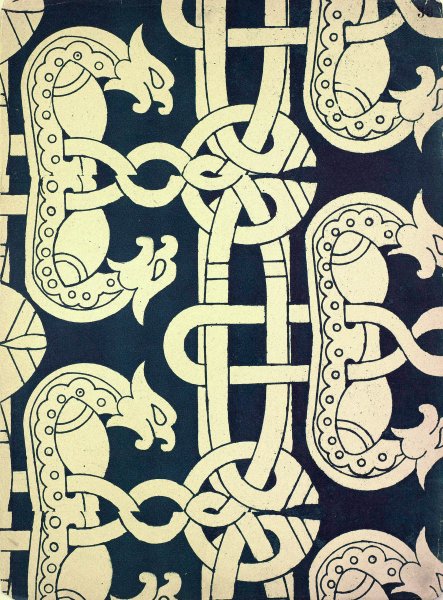 Древнерусский орнамент лозы золотой