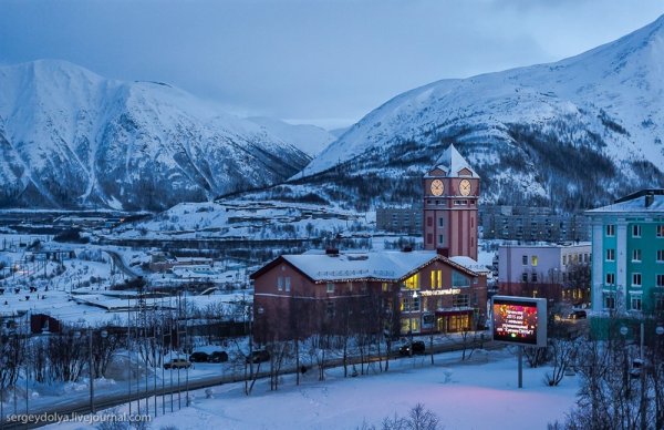 Горы город Кировск Мурманская область