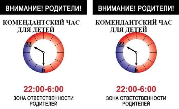 Комендантский час для несовершеннолетних 2021