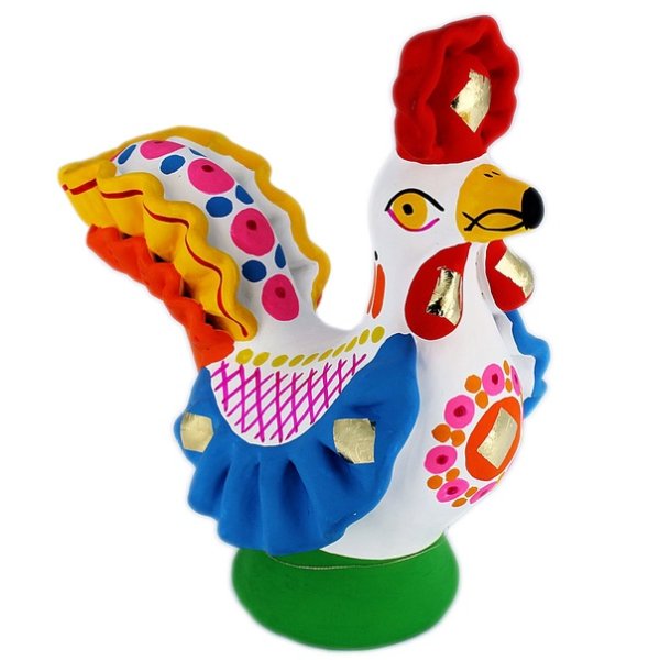 Роспись петушка Дымковская игрушка