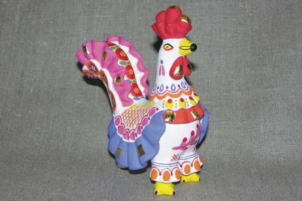 Дымковская игрушка петушок из глины