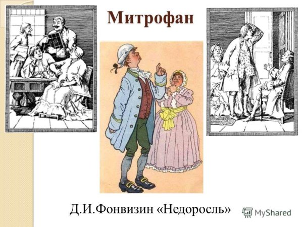 Митрофан Простаков иллюстрации