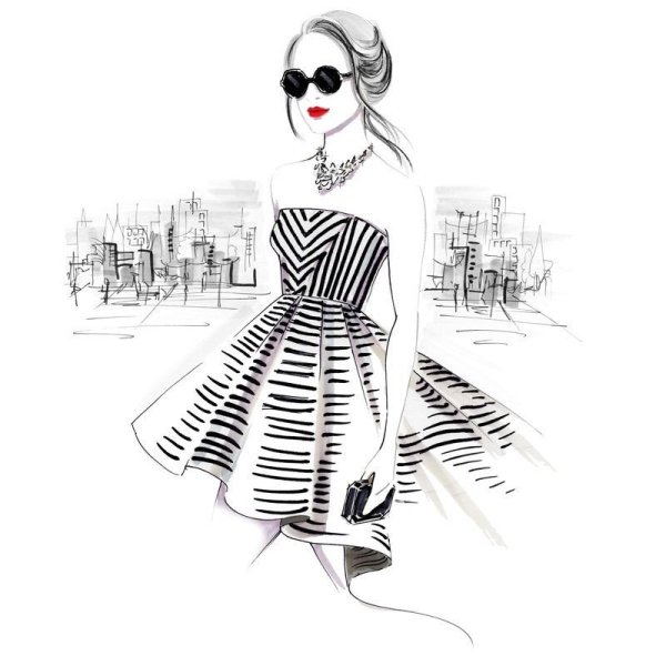 Иллюстрации в стиле Vogue