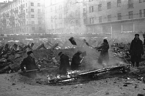 Баррикады в Москве 1941