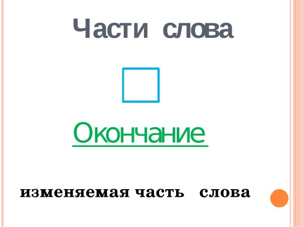 Окончание слова картинка