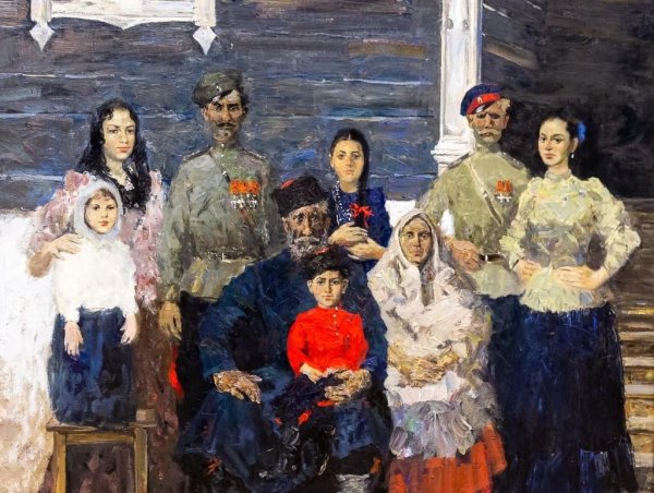 Картины художника Падалка Казачья семья