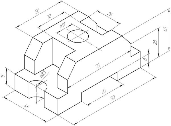 Аксонометрическая проекция ползун сталь
