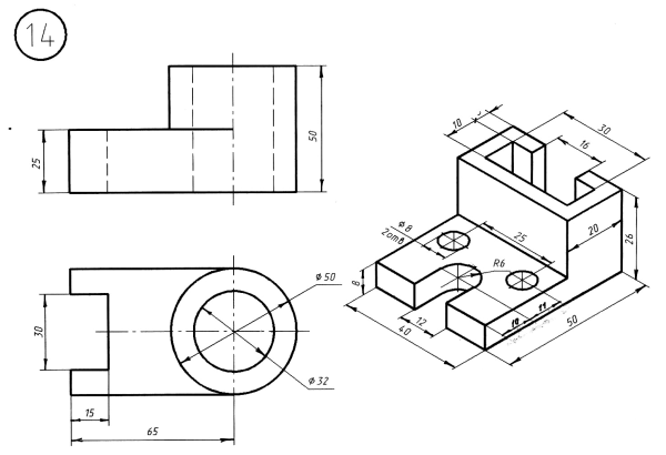 Инженерная Графика прямоугольное проецирование