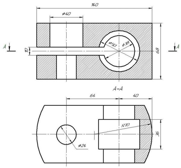Черчение аксонометрические проекции деталей 3 вида