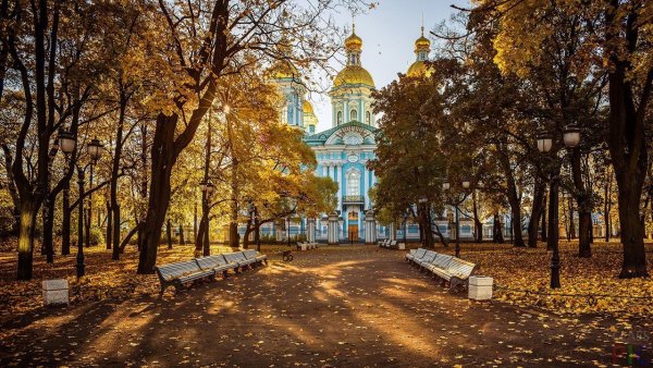 Никольский собор Санкт-Петербург Золотая осень