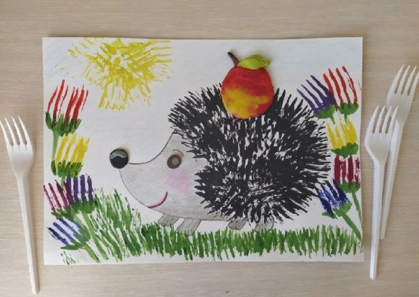 Рисование вилкой