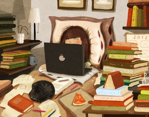 Книголюб иллюстрации