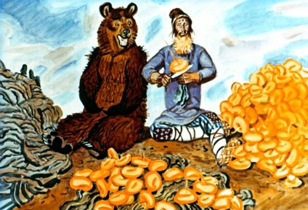 Медведь половинщик сказка