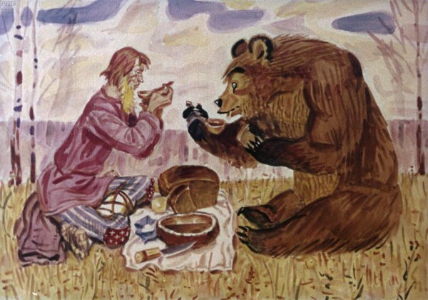 Медведь половинщик сказка