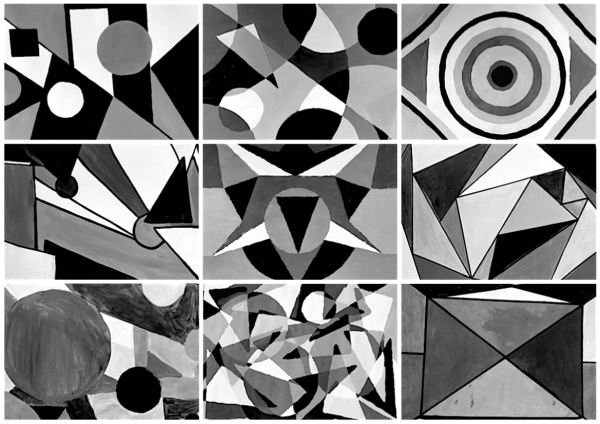 Абстрактная композиция из геометрических фигур