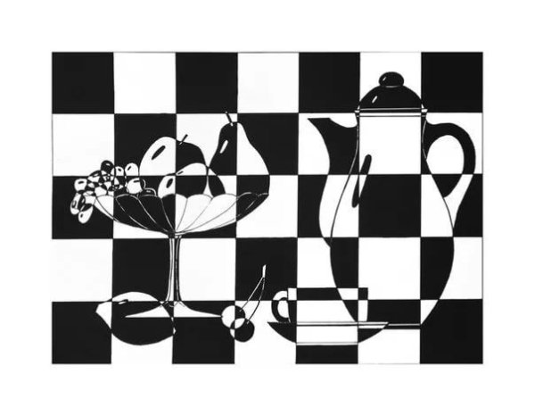 Черно белая композиция