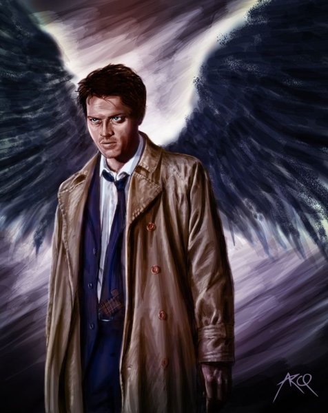 Миша Коллинз ангел Кастиэль