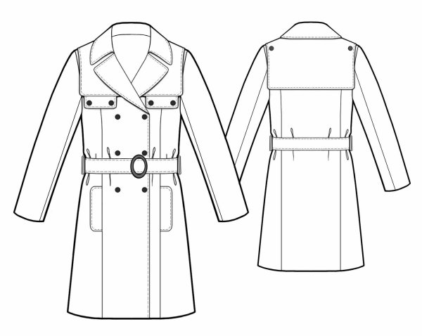 Тренч Burberry выкройка