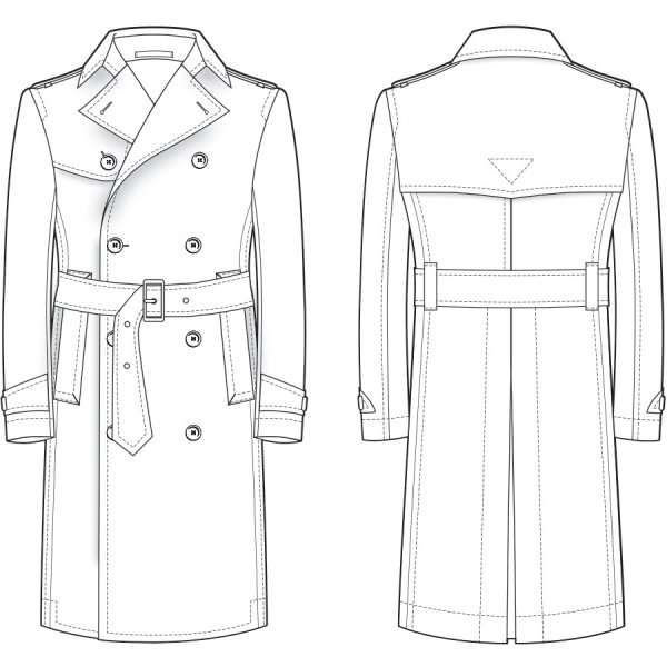Выкройка тренч мужской Burberry