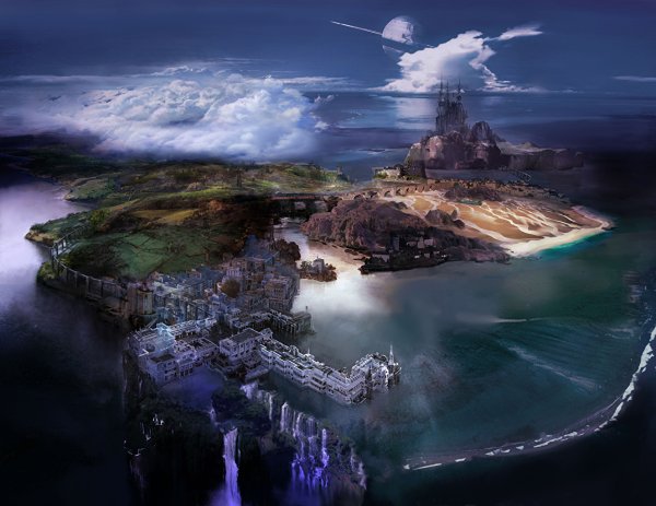 Final Fantasy 15 город на воде