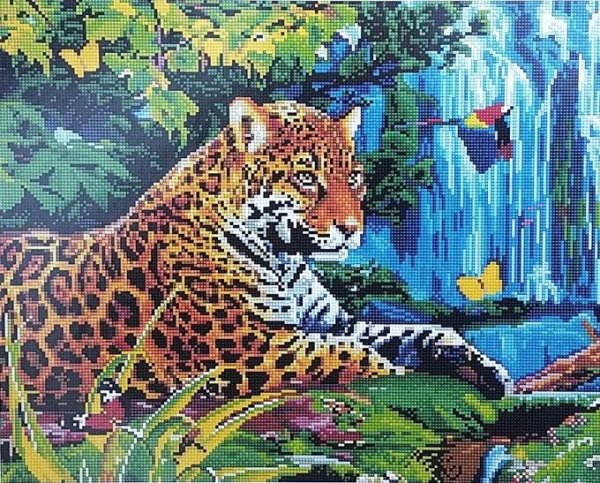 Алмазная мозаика 40x50 qa201424 леопарды