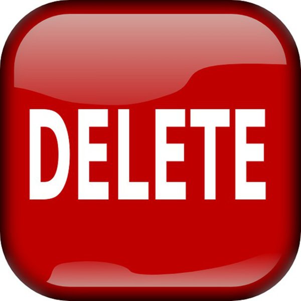 Delete надпись