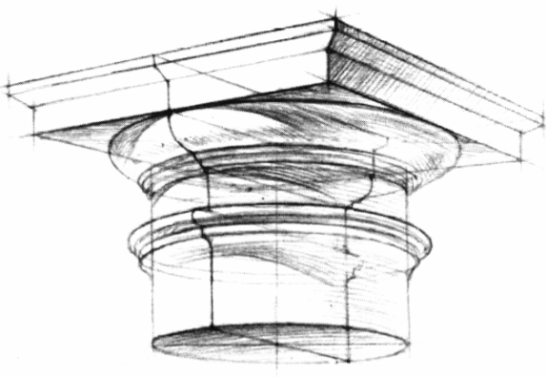 Дорическая Капитель Академический рисунок