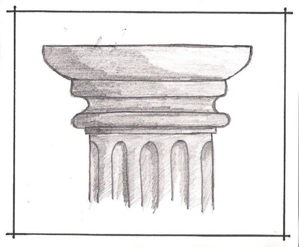 Дорический ордер вектор