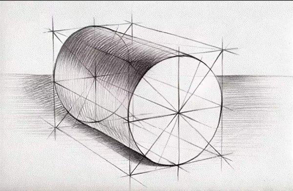Построение лежащего цилиндра