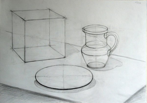 Академический Строгановка линейно конструктивный натюрморт