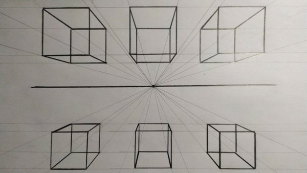 Линейная перспектива Куба фронтальная