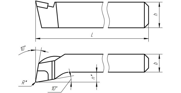 Резец токарный подрезной ГОСТ 18880-73