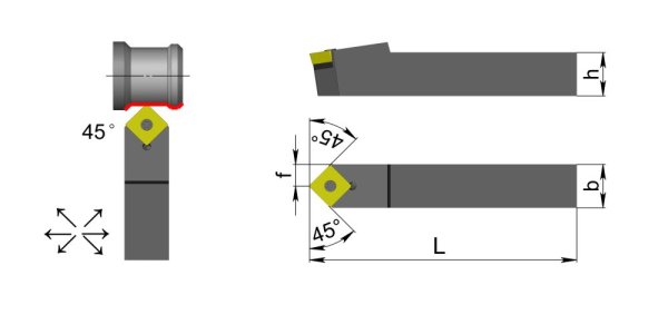 Резец токарный (державка) по металлу DDJNR 2525 m1506